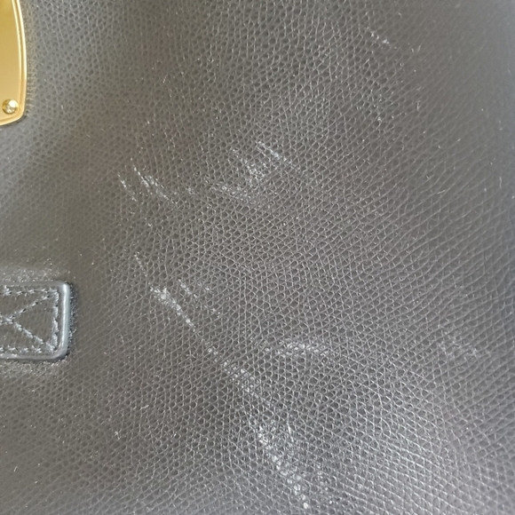 Michael Kors Black Leather Tote Bag Snall Jet Set. Gold Hardware - Picture 3 of 8